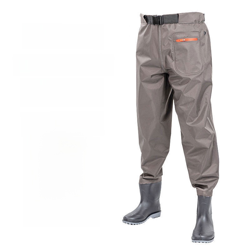 厚手の腰丈オーバーオールレインパンツ（ブーツ付き）超軽量釣り - Fishing Rain Suit のレビューと価格
