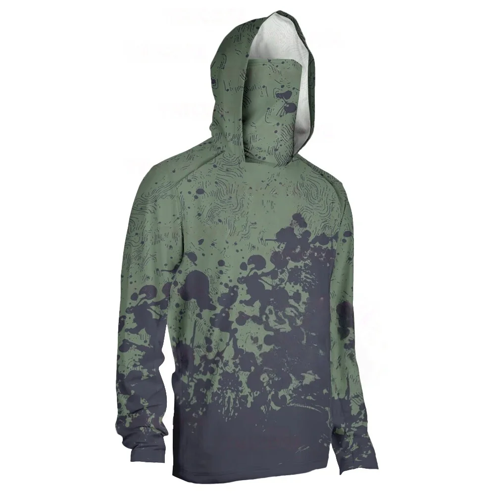 フード付きフィッシングシャツ、釣り用ウェア、メンズ、長袖、U - Fishing Shirt Uv Protection のレビューと価格