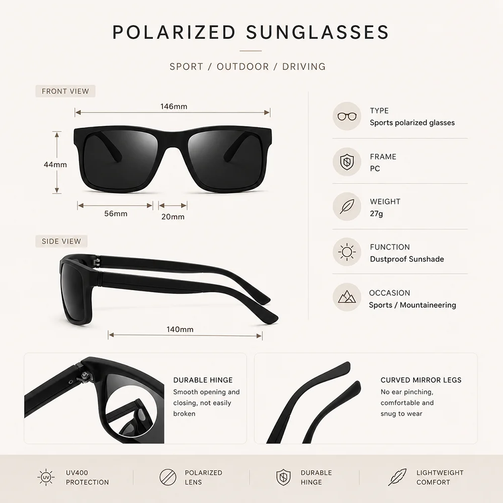 新作メンズ偏光サングラス、レディーススクエア型サングラス、運 - Fishing Sunglasses Polarized のレビューと価格