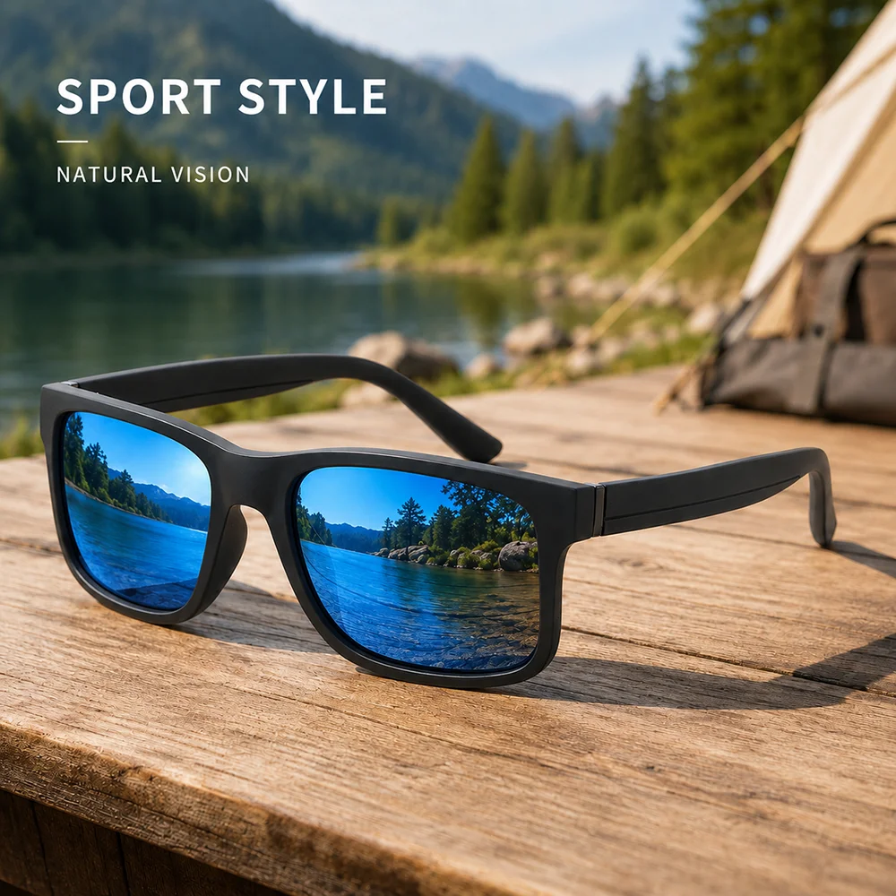 新作メンズ偏光サングラス、レディーススクエア型サングラス、運 - Fishing Sunglasses Polarized のレビューと価格