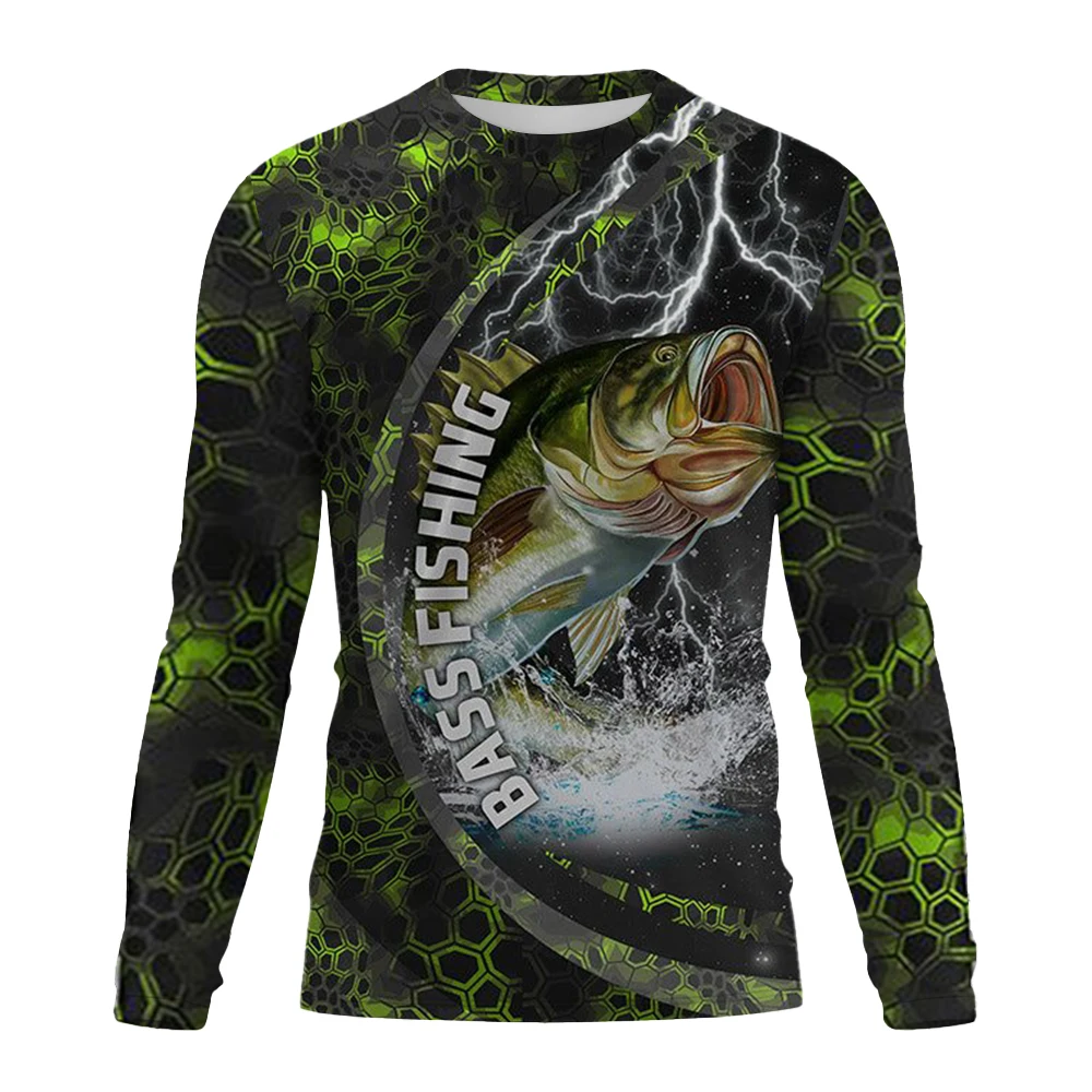 男性用、長袖、UVカット、速乾性、迷彩柄、アウトドア、ルアー - Fishing Shirt Uv Protection のレビューと価格