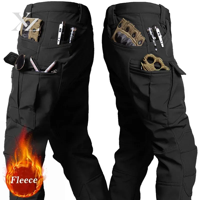 メンズ用、冬用、防水、フリース裏地付き、タクティカルカーゴパ - Fishing Pants Waterproof のレビューと価格