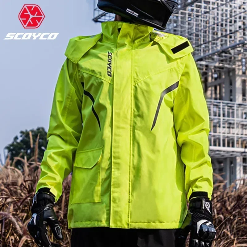 SCOYCO オートバイ用分割レインコートセット 雨風対策ジ - Fishing Rain Suit のレビューと価格