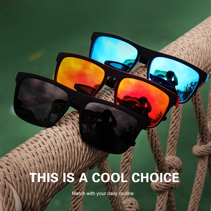 1/3個入り、ヴィンテージ風スクエア型、高級感のあるサングラ - Fishing Sunglasses Polarized のレビューと価格